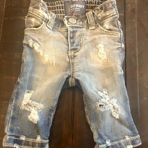 Old Navy distressed jeans baby boy 0-3 months
